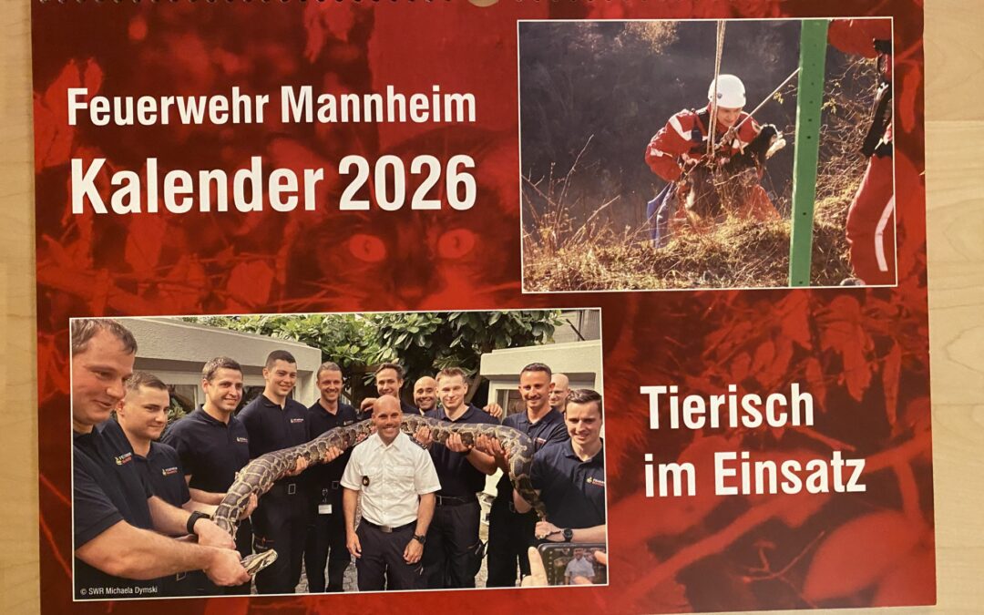 Feuerwehrkalender 2026: „Tierisch im Einsatz“